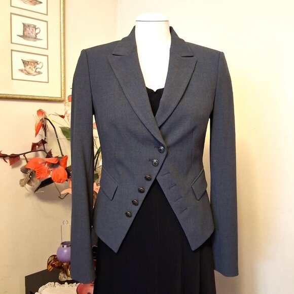 NWOT MEXX Women's High Quality Gray Lined Blazer Jacket Size 38 - Picture 2 of 13